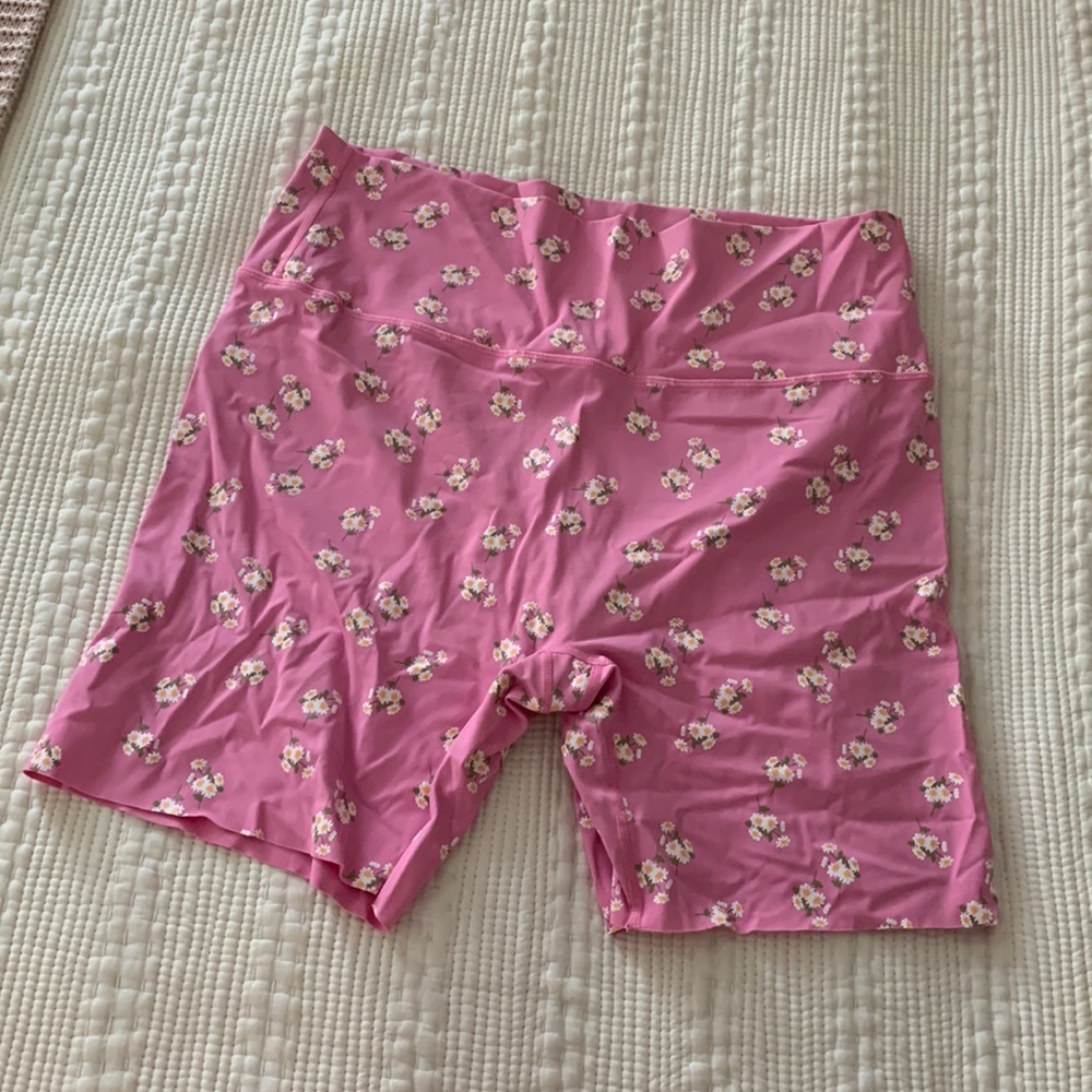 Aerie OFFLINE floral bike shorts